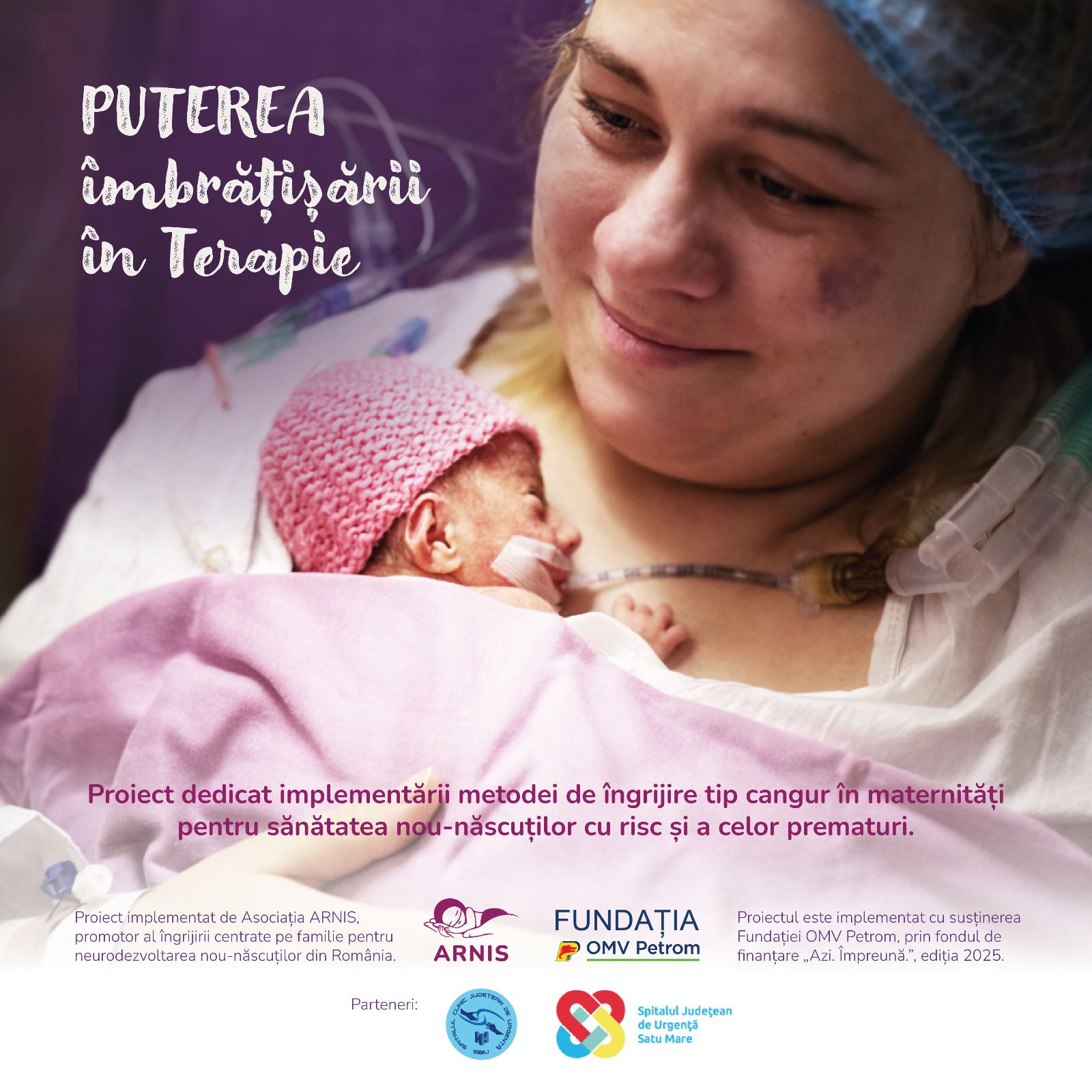ÎMBRĂȚIȘARE Spitalul Județean de Urgență Satu Mare, partener în proiectul național „Puterea îmbrățișării în Terapie”