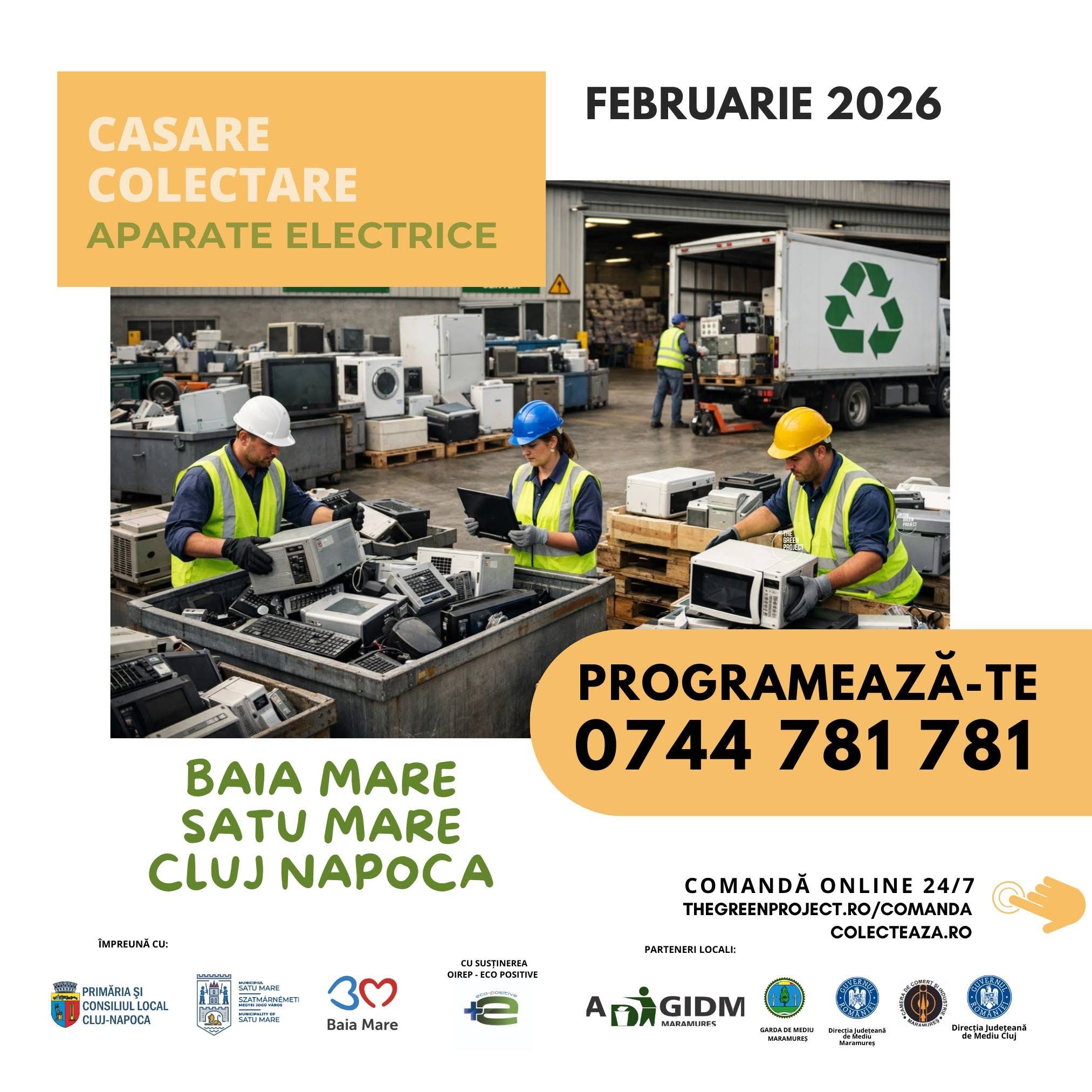 Colectare gratuită a deșeurilor electrice și electronice, pe tot parcursul lunii februarie, la Satu Mare