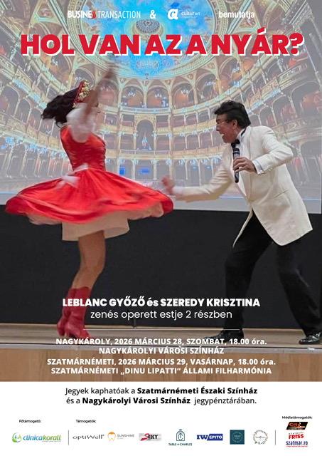 Seară de gală cu „perlele” operetei maghiare la Carei și Satu Mare