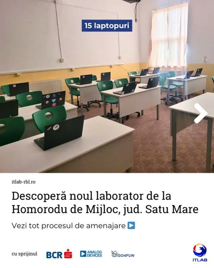 DIGITALIZARE Un nou laborator IT la Homorodu de Mijloc deschide elevilor drumul spre competențe digitale