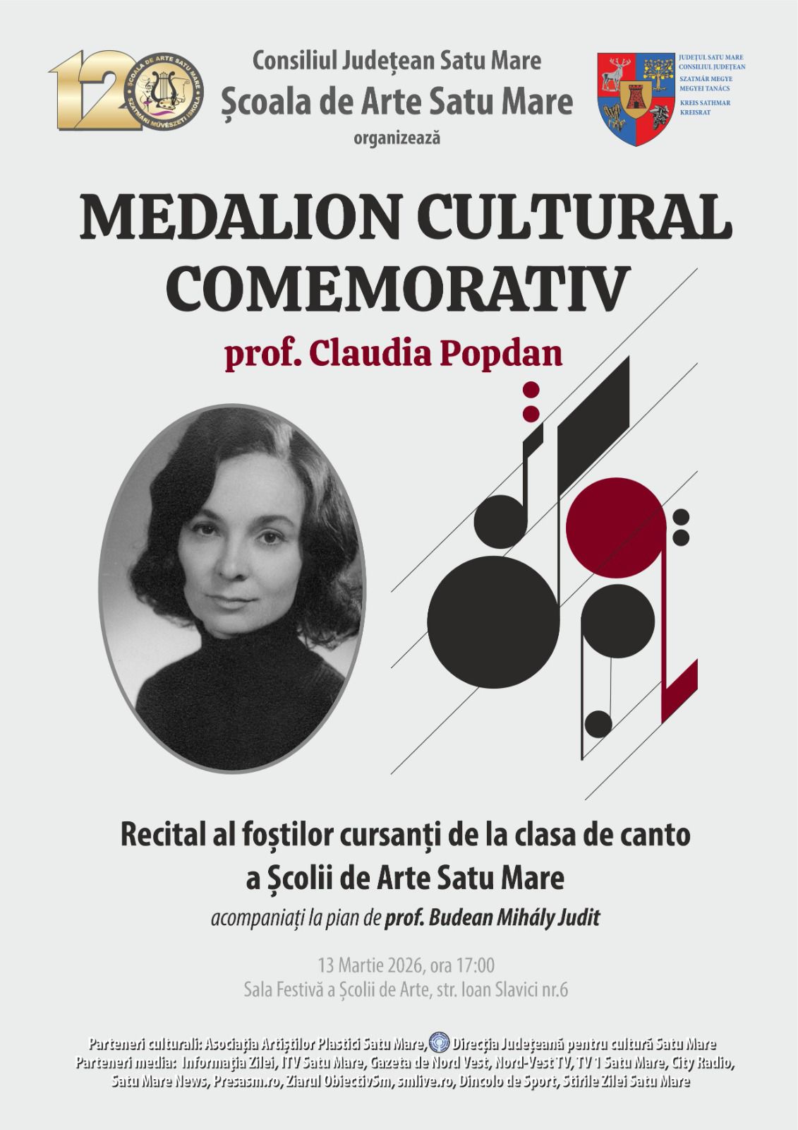 MEDALION 90 de ani de cladire a talentului: prof. Claudia Popdan