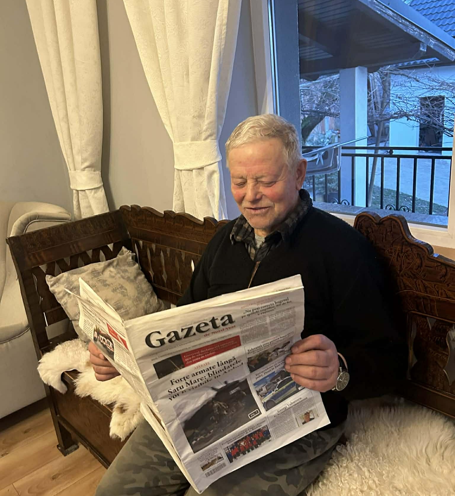 PORTRET ÎNTR-O LUME DIGITALĂ Gheorghe Zele, ultimul om cu ziarul în mână din Boinești