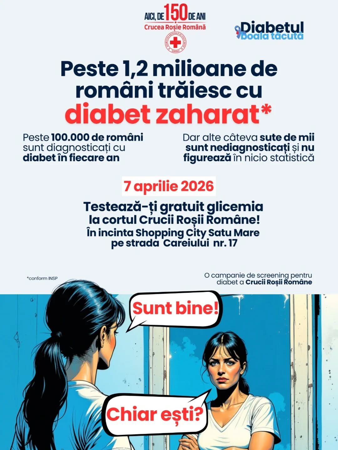 SĂNĂTATE Testări gratuite de glicemie la Satu Mare, de Ziua Mondială a Sănătății